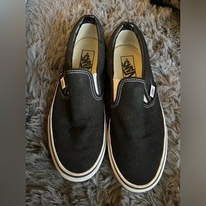 Women’s size 9 black slip on vans